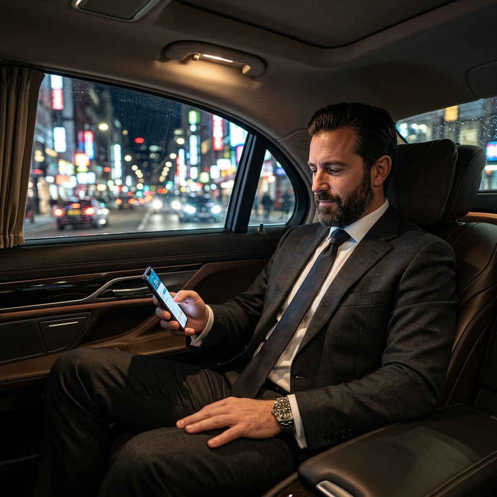 Mr Jolly Rolly executive chauffeur ready for the road